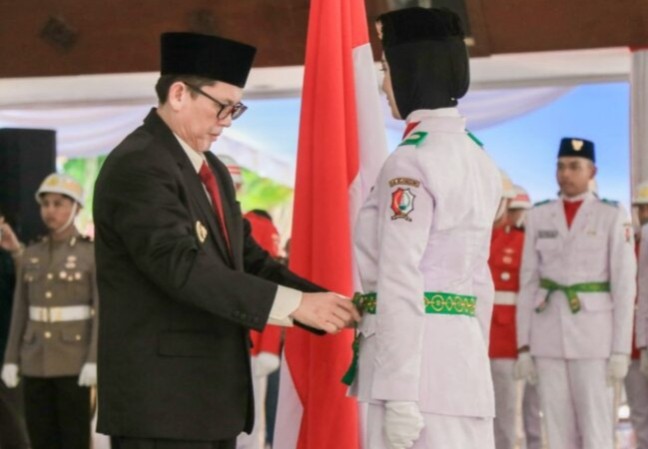 72 Anggota Paskibraka Kabupaten Bojonegoro Tahun 2024 Dikukuhkan Pj&nbsp;Bupati